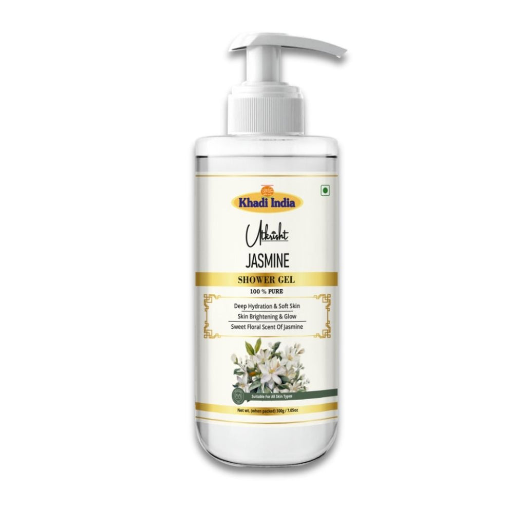 Utkrisht Khadi Jasmine Shower Gel – Refreshing & Aromatic Cleanser for Soft, Glowing Skin- 300ml