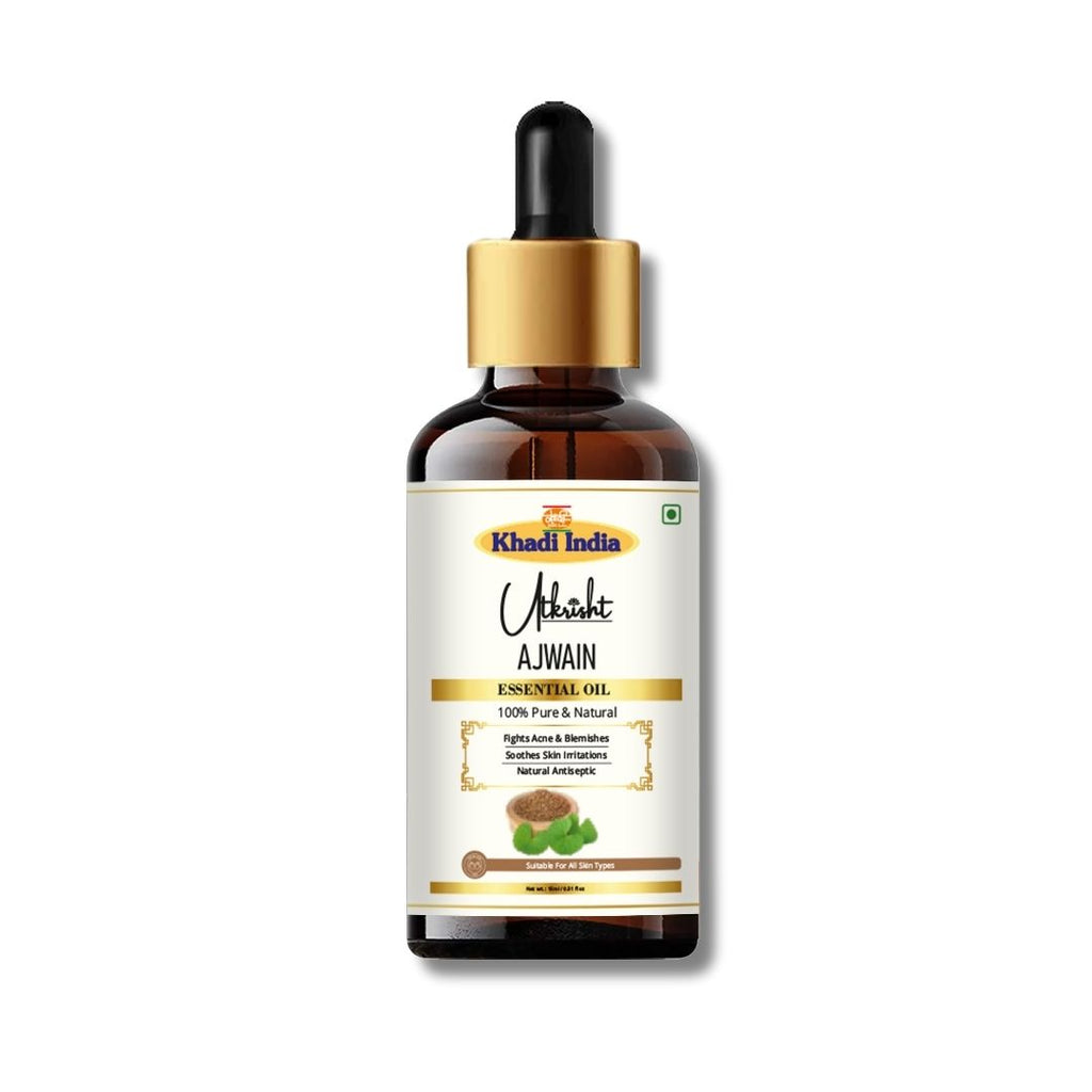 Utkrisht Khadi Ajwain Essential Oil – 100% Pure & Natural Therapeutic Oil for Digestion, Skin  - 15ml