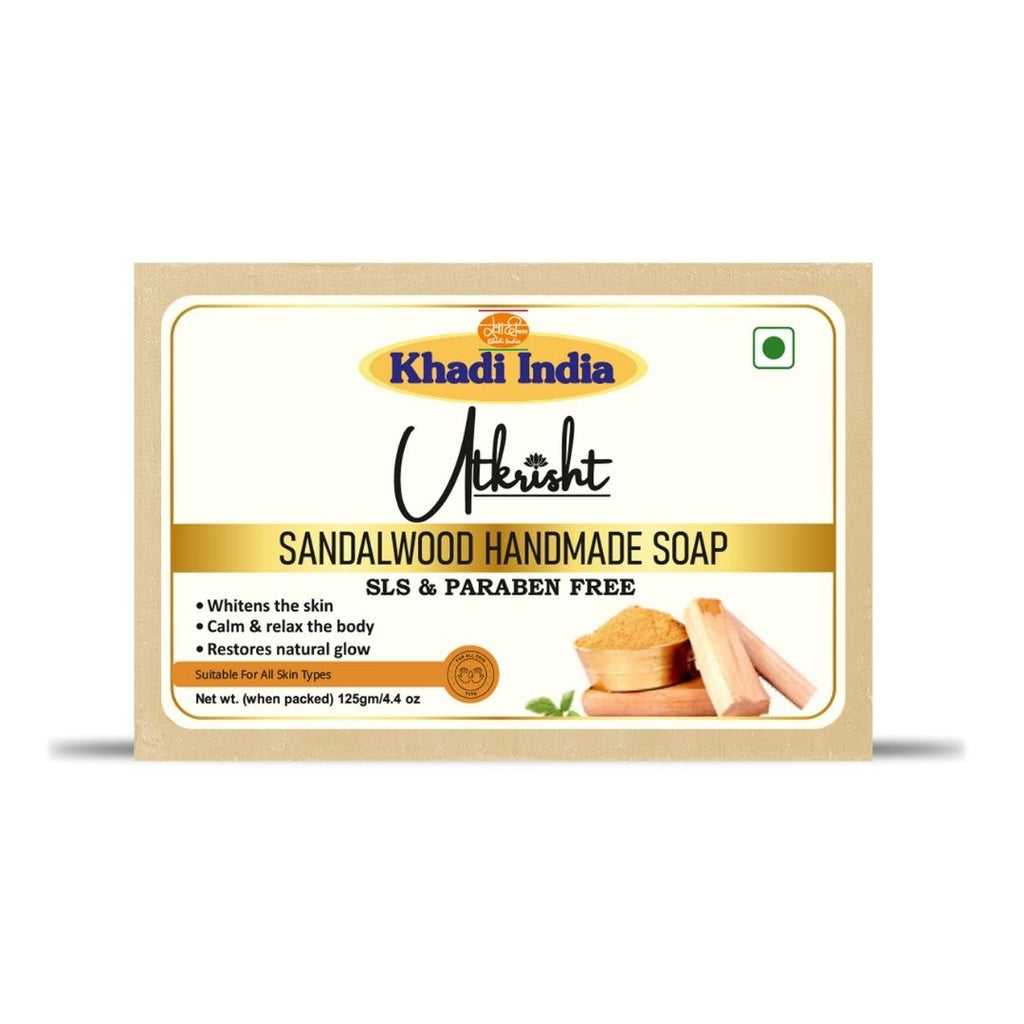 Handmade Sandalwood (Chandan) Soap – Soothing & Skin Brightening Bar