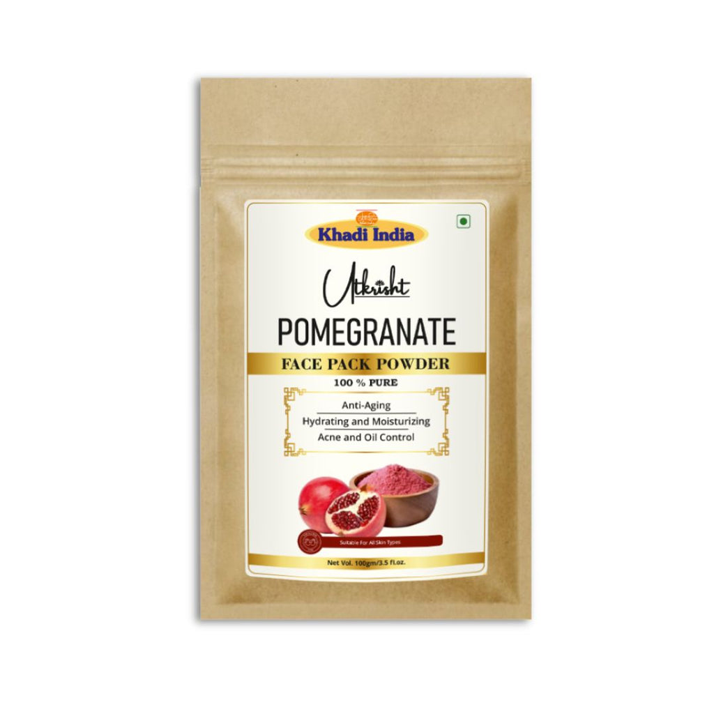 Utkrisht Khadi Pomegranate Face Pack Powder – Antioxidant-Rich & Rejuvenating Herbal Mask - 100gm