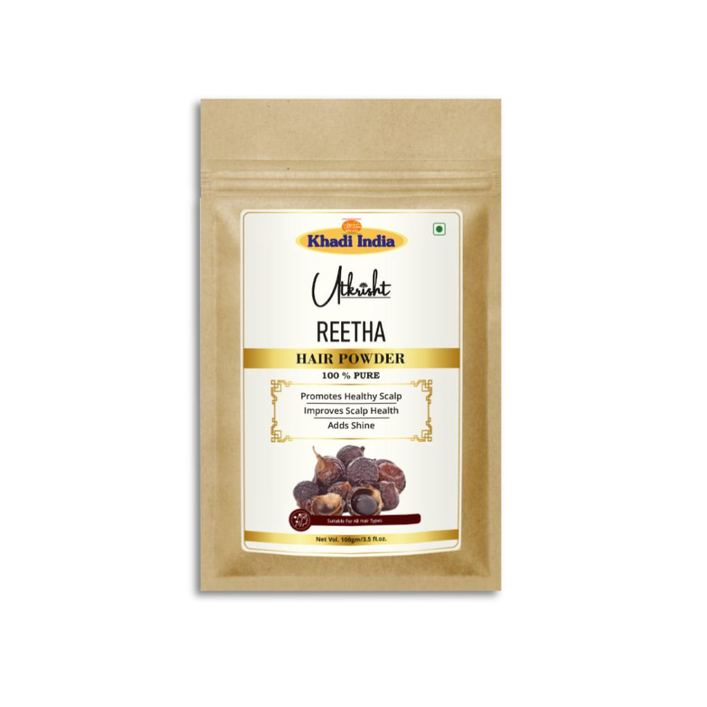tkrisht Khadi Reetha Hair Powder – 100% Natural Hair Cleanser for Dandruff, Shine & Scalp Care