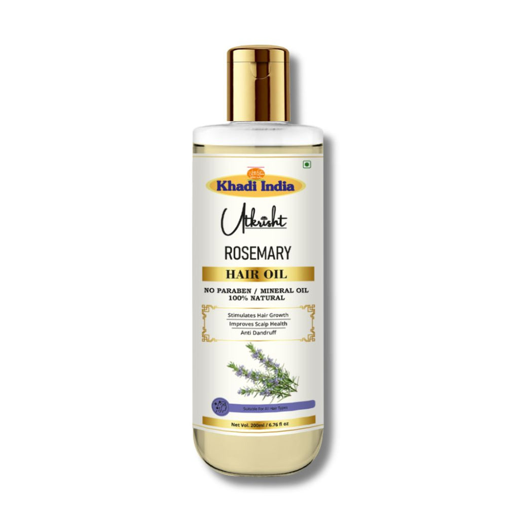 Utkrisht Khadi Rosemary Hair Oil – Stimulates Hair Growth, Strengthens Roots & Reduces Hair Fall – 200ml