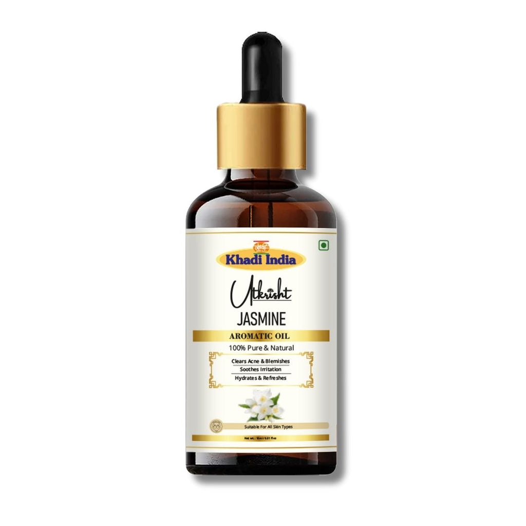 Utkrisht Khadi Jasmine Aromatic Essential Oil – Pure, Natural & Uplifting Floral Fragrance for Skin & Aromatherapy - 15ml