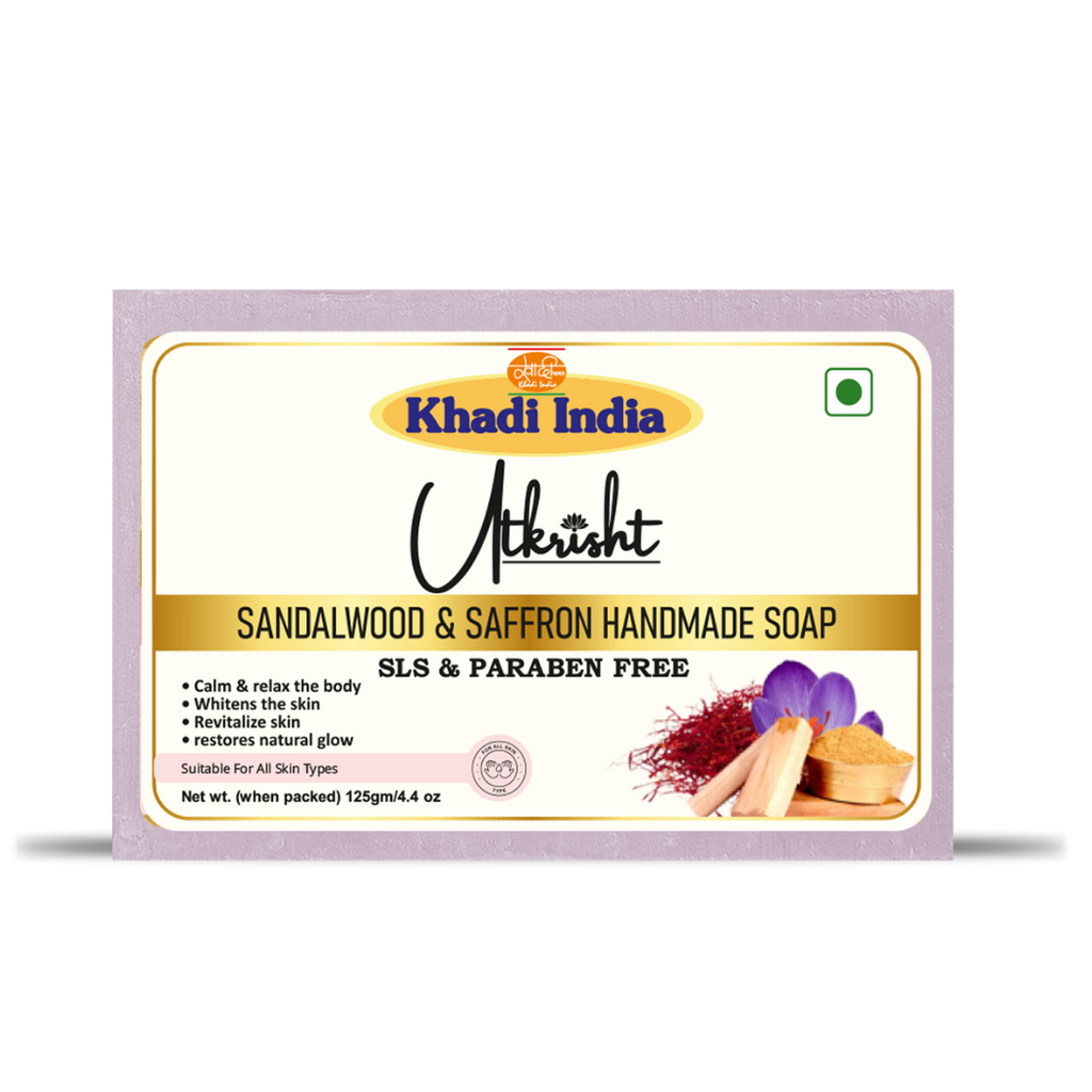 Handmade Sandalwood & Saffron Soap – Nourishing & Skin Brightening Bar