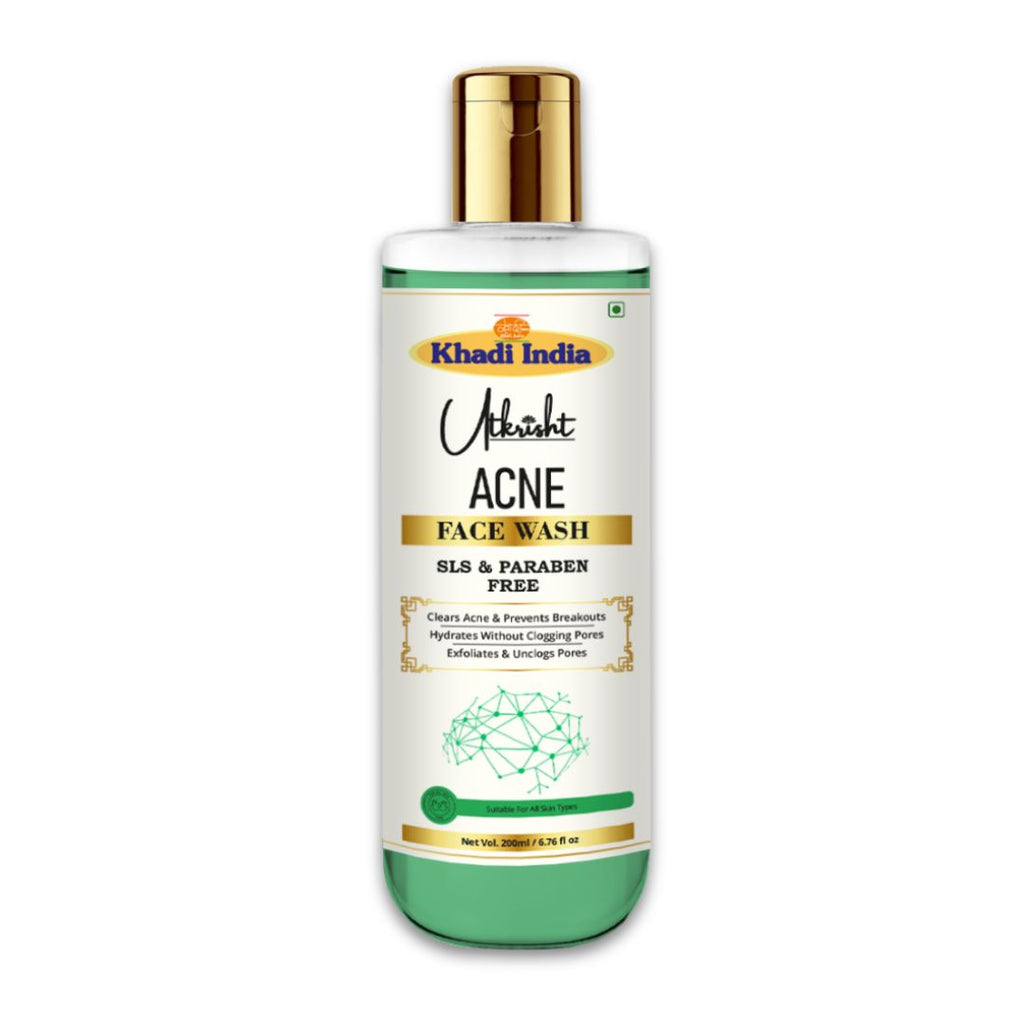Utkrisht Khadi Acne Face Wash – Deep Cleansing & Oil Control for Clear, Blemish-Free Skin- 200ml