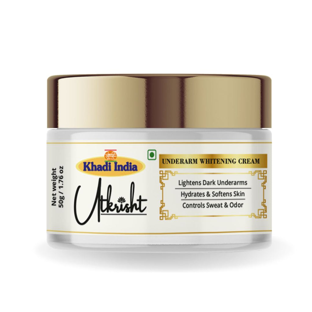 Utkrisht Khadi Underarm Whitening Cream – Brightening & Odor-Control Herbal Formula (50gm)
