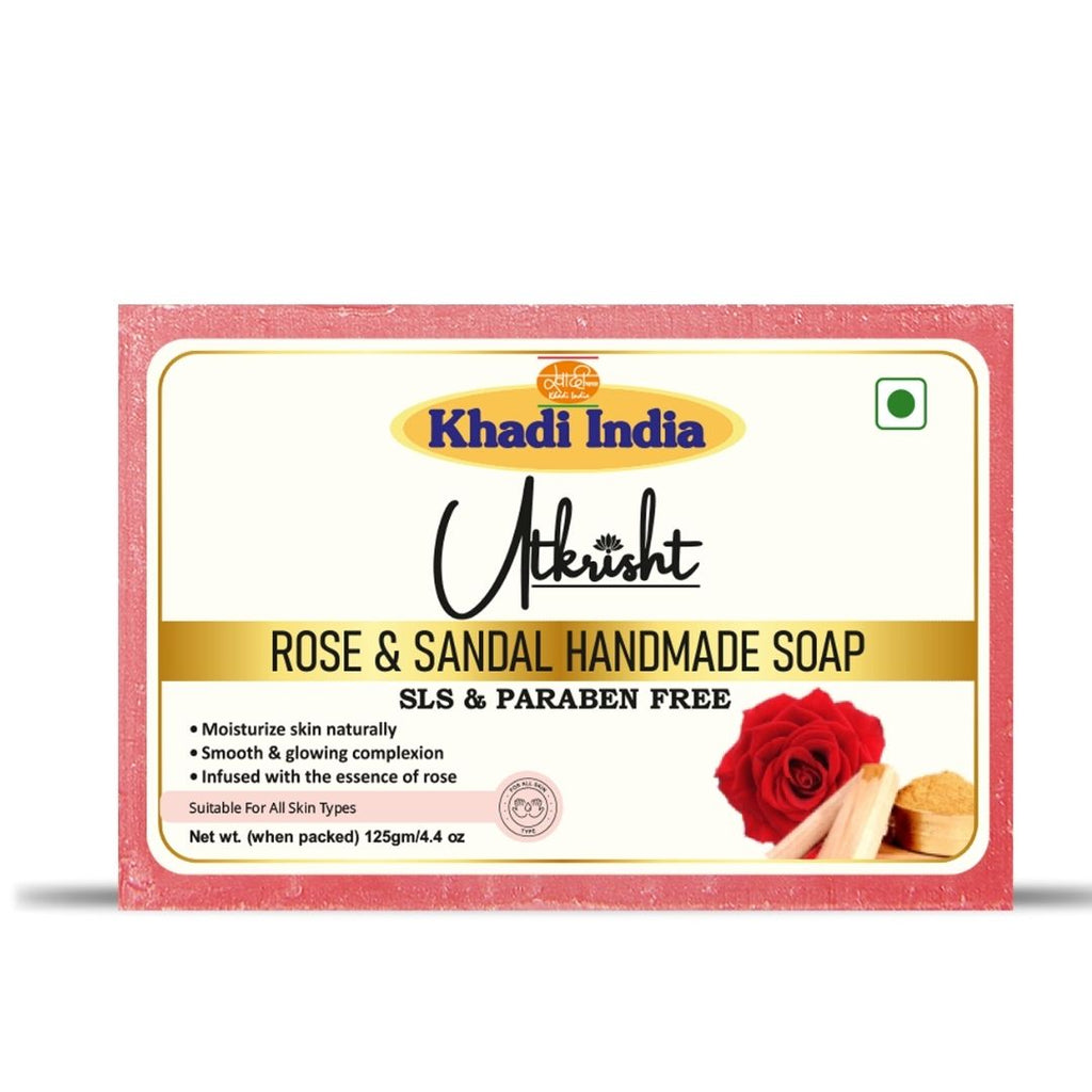Handmade Rose & Sandalwood Soap – Soothing & Skin Brightening Bar