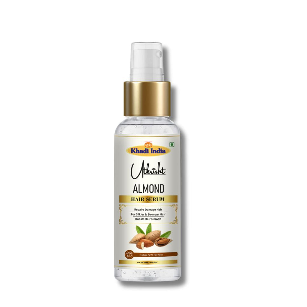 Utkrisht Khadi Almond Hair Serum 50 ML – Nourishing & Lightweight Serum for Smooth, Shiny Hair