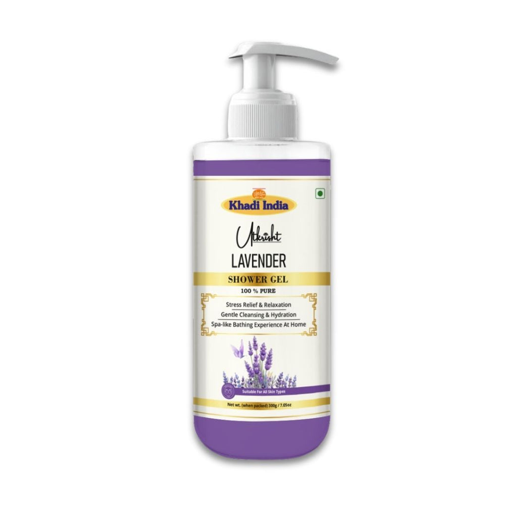 Utkrisht Khadi Lavender Shower Gel – Calming Cleanser with Natural Lavender Oil- 300ml