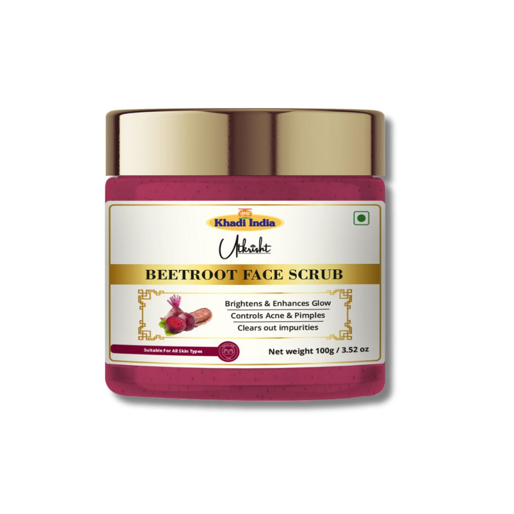 Utkrisht Khadi Beetroot Face Scrub 100 gm – Natural Exfoliator for Radiant & Smooth Skin