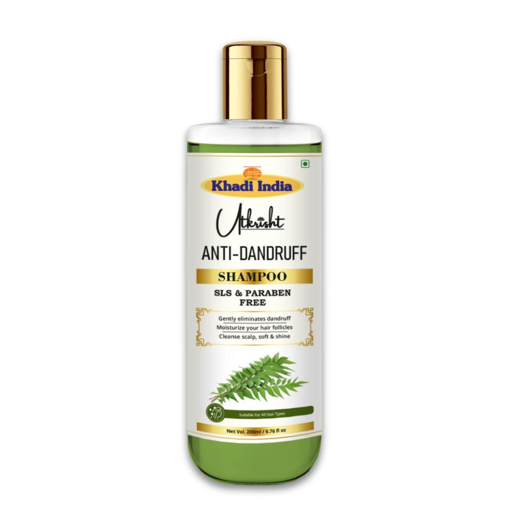 Utkrisht Khadi Anti-Dandruff Hair Shampoo – Herbal Solution for Itchy, Flaky Scalp & Stronger Hair- 200ml