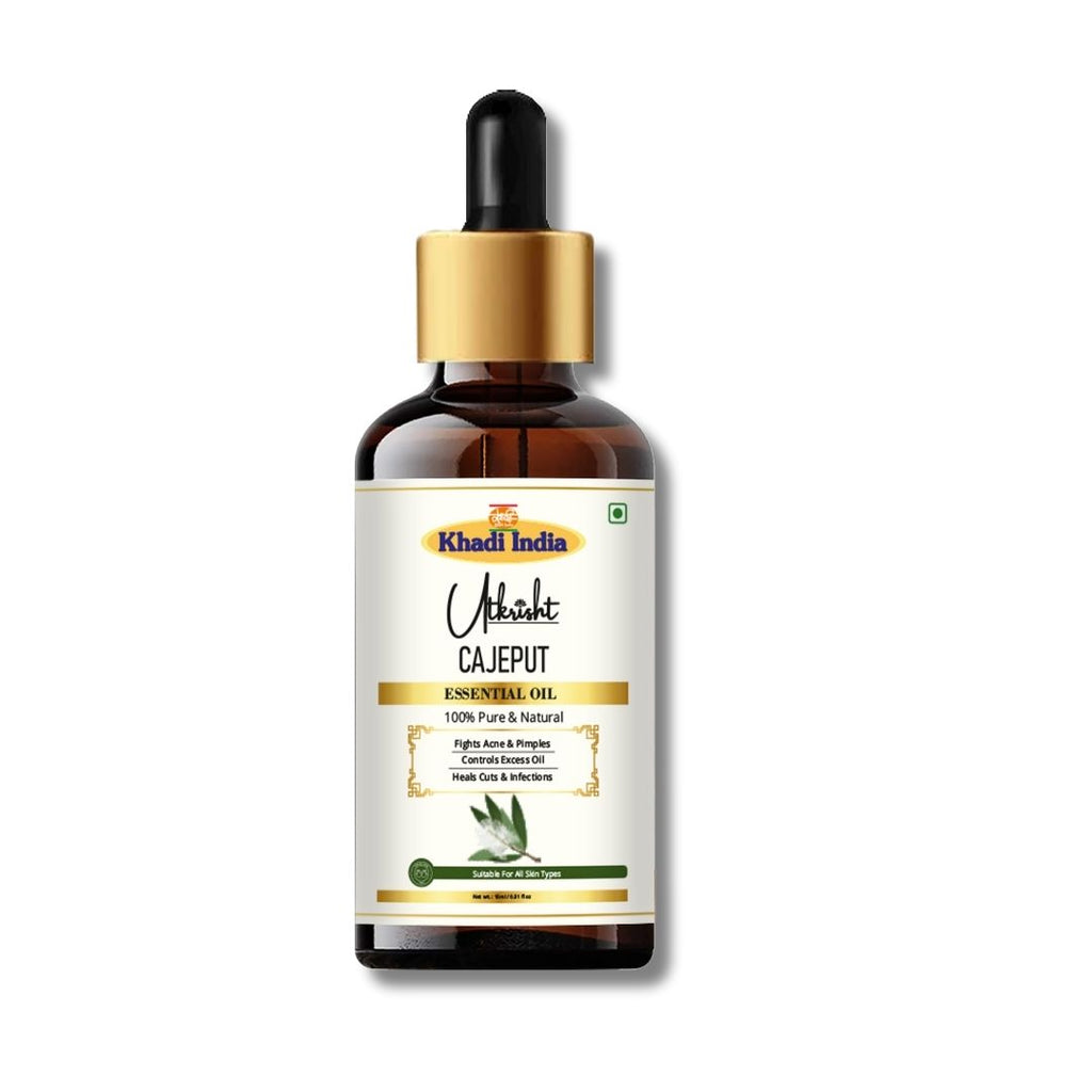 Utkrisht Khadi Cajeput Essential Oil – 100% Pure & Natural Oil for Pain Relief, Cold Relief & Aromatherapy - 15ml