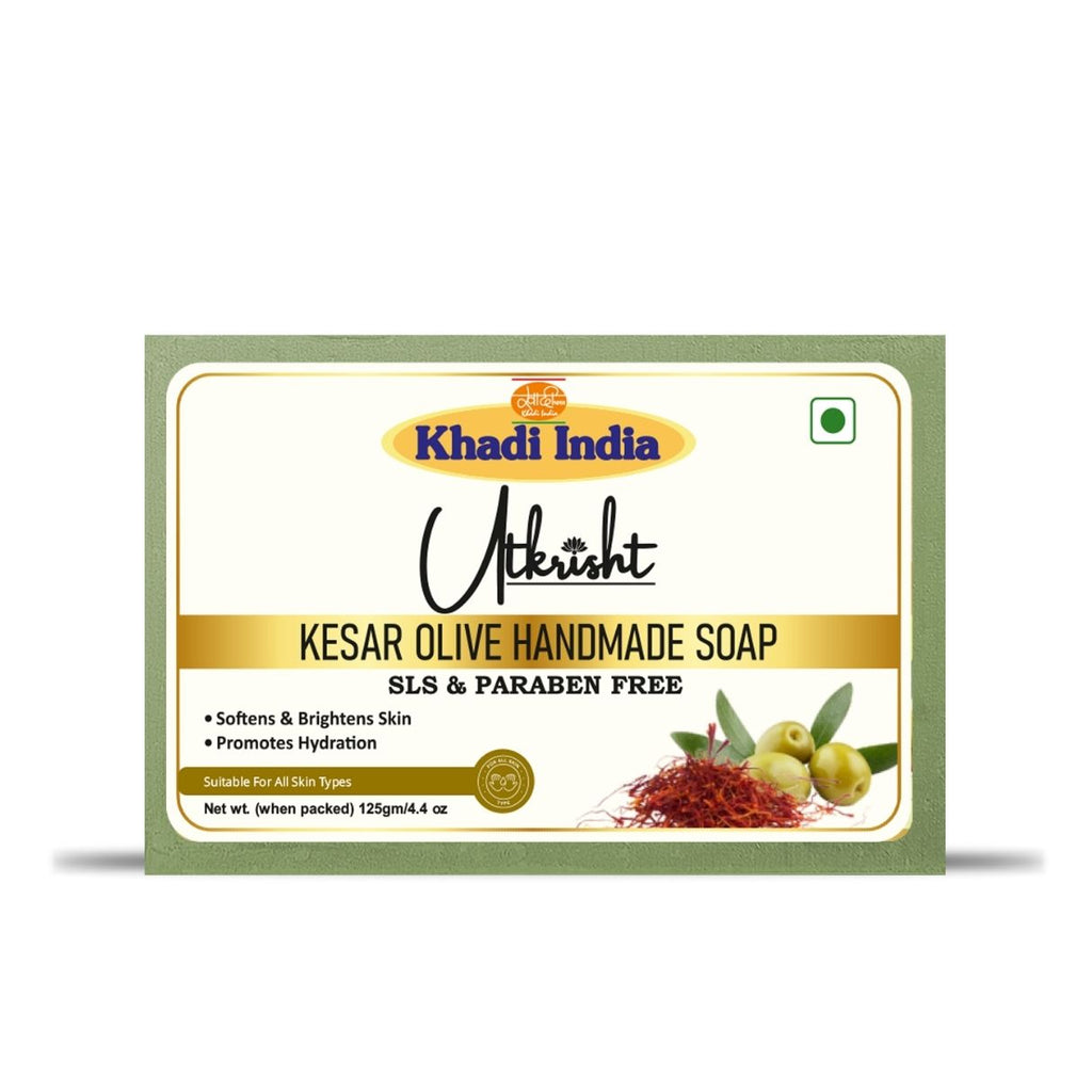 Handmade Kesar Olive Soap – Natural Glow & Deep Nourishment