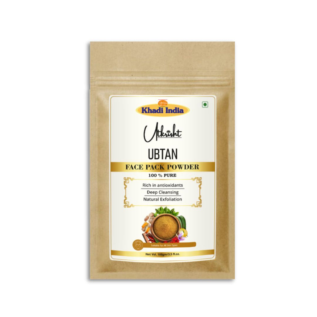 Utkrisht Khadi Ubtan Face Pack Powder – Traditional Brightening & Exfoliating Herbal Mask - 100gm