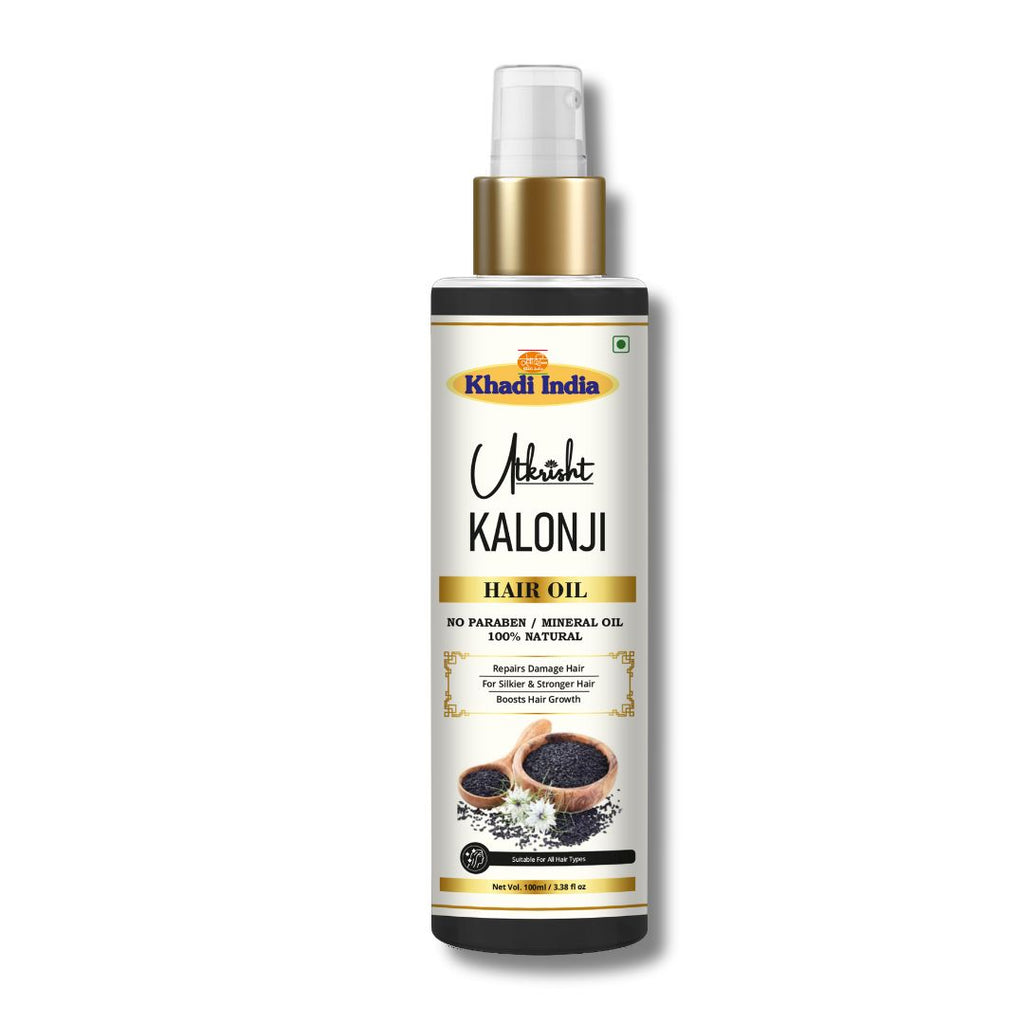 Utkrisht Khadi Kalonji (Black Seed) Hair Oil – 100% Pure & Natural Oil for Hair Growth & Scalp Health - 100ml