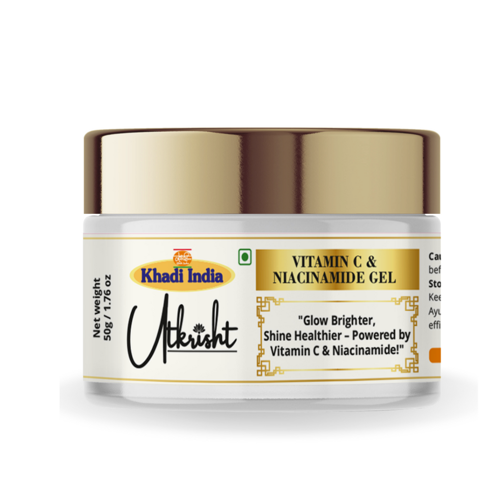 Utkrisht Khadi Vitamin C & Niacinamide Gel – Brightening & Anti-Aging Hydrating Gel - 50gm