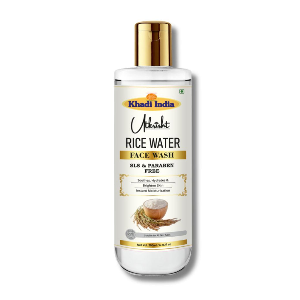 Utkrisht Khadi Rice Water Face Wash – Gentle Brightening & Hydrating Cleanser- 200ml