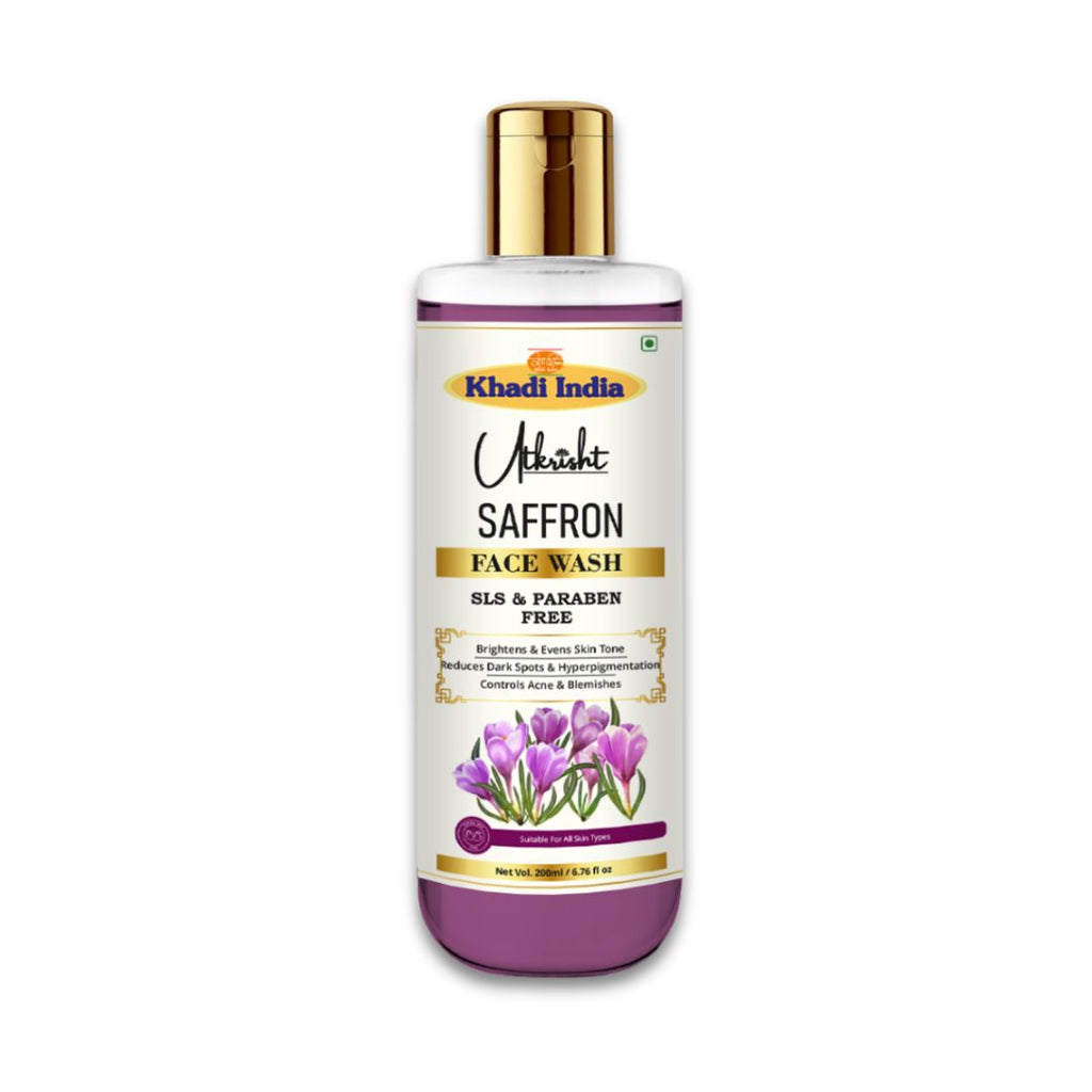 Utkrisht Khadi Saffron Face Wash – Brightening & Nourishing Cleanser for Radiant Skin- 200ml