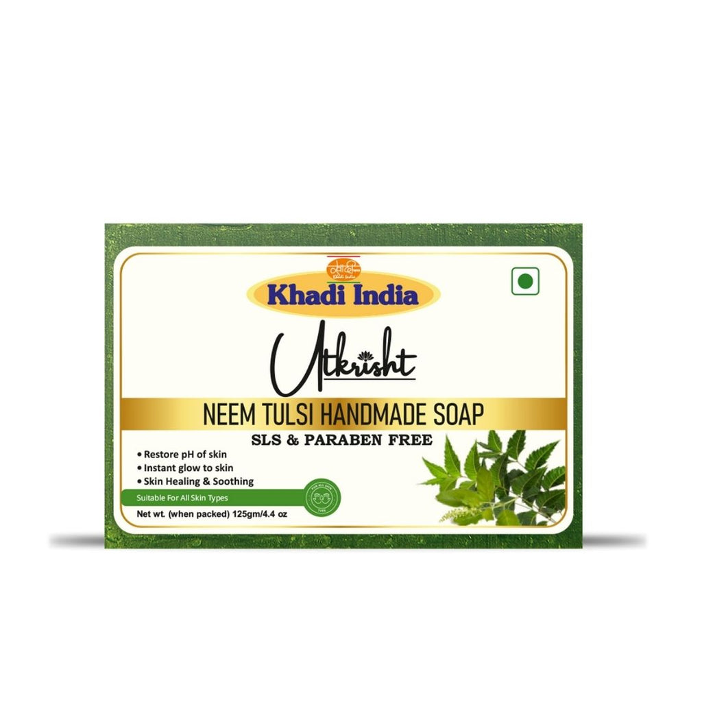Handmade Neem Tulsi Soap – Natural Antibacterial & Skin Purifying Bar