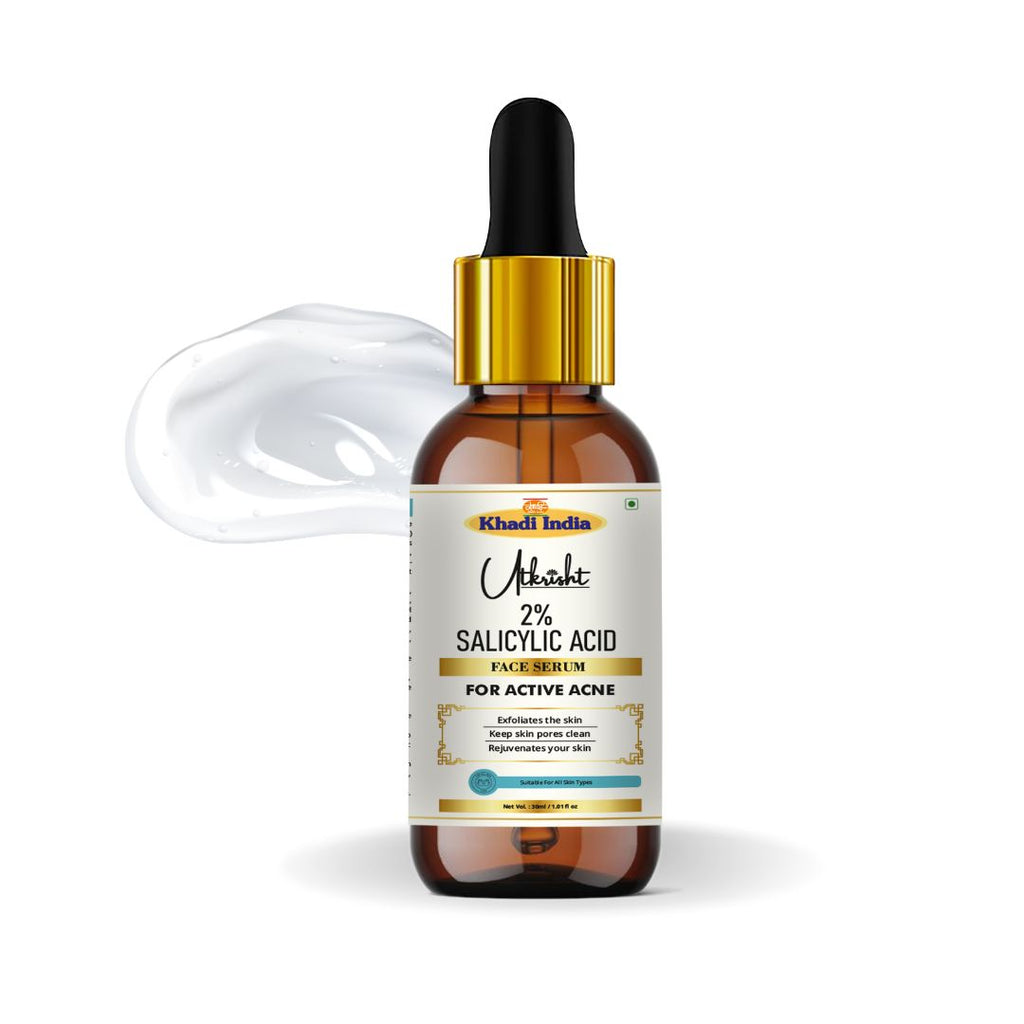 Utkrisht Khadi 2% Salicylic Acid Face Serum – Anti-Acne & Oil Control Exfoliating Serum (30ml)