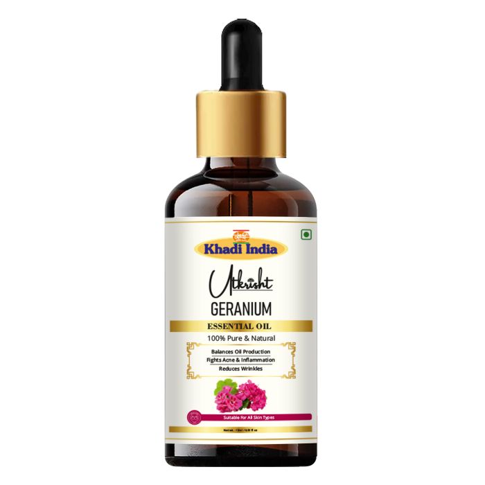 Utkrisht Khadi Geranium Essential Oil - 100% Pure and Natural - 15ml