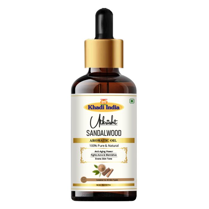 Utkrisht Khadi Sandalwood Essential Oil - 100% Pure and Natural - 15ml